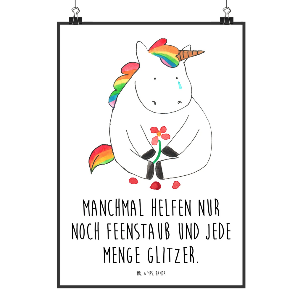Plakat Jednorożec Smutny Jednorożec, jednorożce, dekoracje jednorożca, jednorożec