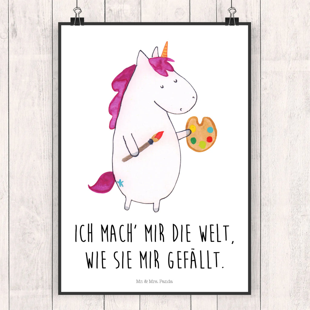 Poster unicorn Artist unicorn, unicorns, Brush, Painter gift, Artist, Artist present, Pen, English, Painting, Unicorn, Gift, Artist gift, Drawing, World