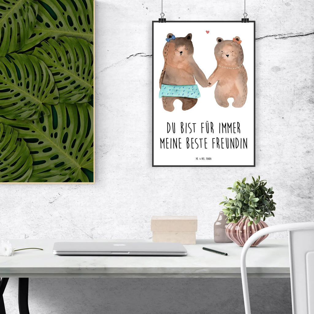 Poster bear Girlfriend Designposter, Wandposter, Poster, wanddeko, drucke, Wandbild, Mr. & Mrs. Panda Poster, Posterdruck, kunstposter, Deko Bild, Deko Poster, Design Poster, Plakat, Wandschmuck, wanddruck, typografie poster, Bild, wandkunst, grafikposter, Wanddekoration, Wanddeko Bild, Panda Poster, kunstdruck poster, Kunstdruck, Teddybär, Bär, Teddy, Bär Freundin Beste Freund Liebe Liebesbeweis Verliebt Kumpel Kumpeliene