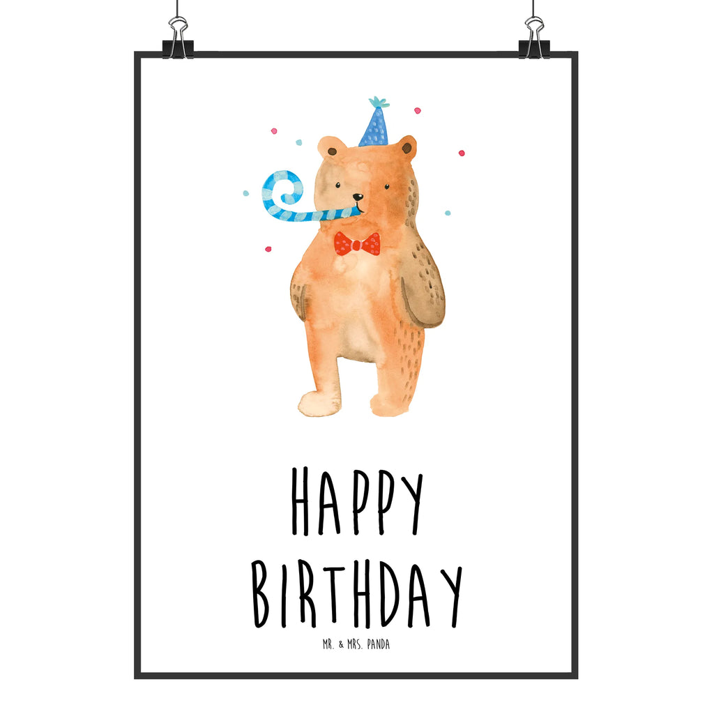 Poster Bär Geburtstag Posterdruck, Mr. & Mrs. Panda Poster, Designposter, Bild, grafikposter, Plakat, drucke, Wanddeko Bild, Poster, kunstdruck poster, Wandposter, Deko Bild, Kunstdruck, Wandschmuck, kunst für die wand, Wandbild, wandkunst, kunstposter, wanddruck, Bild für Wand, wanddeko, Wanddekoration, Teddybär, Bär, Teddy, Glückwunsch, Happy Birthday, Alles Gute, Geburtstag