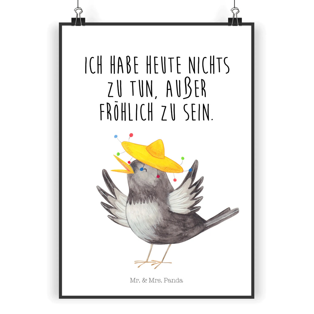 Plakat kruk Sombrero Bild, Poster, Wandschmuck, Wandbild, Design Poster, Wanddeko Bild, wanddruck, Deko Poster, Plakat, grafikposter, kunstdruck poster, Wandposter, kunstposter, wanddeko, wandkunst, Designposter, Panda Poster, Wanddekoration, Posterdruck, Mr. & Mrs. Panda Poster, typografie poster, Kunstdruck, drucke, Deko Bild, Tiermotive, Gute Laune, Lustige Sprüche, Tiere, Motivation, Froh, glücklich sein, Vögel, Glück Spruch, Elster, Spruch Positiv, Fröhlich sein, Rabe, Vogel