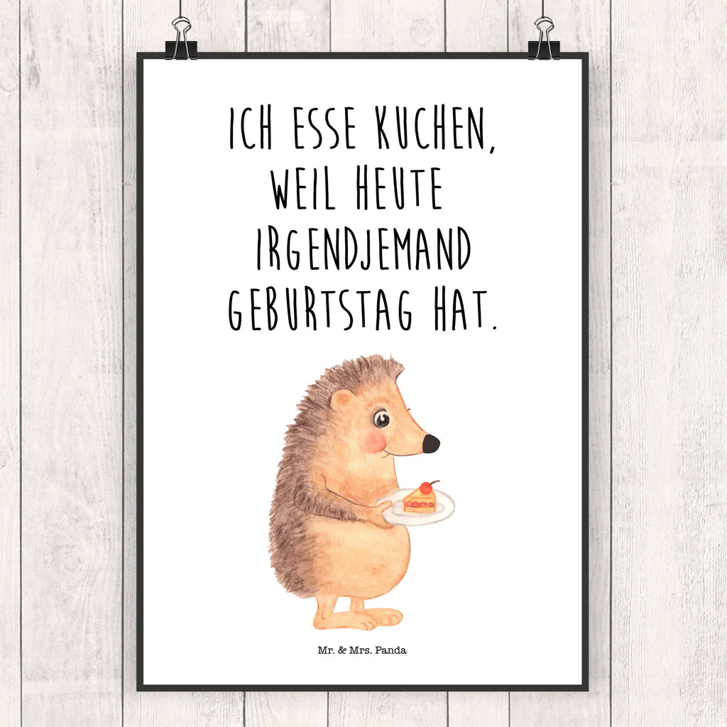 Poster Hedgehog piece of cake Wanddeko Bild, Mr. & Mrs. Panda Poster, Wanddeko, Wanddekoration, Designposter, Kinderposter, Raumdekoration, Kunstdruck, Wandposter, Handgemaltes Poster, Posterdruck, Küchenposter, Bild, Poster, Tiermotive, Gute Laune, lustige Sprüche, Tiere, Geburtstagskuchen, Einladung Party, Kuchen backen, Backen Geschenk, Torte, Kuchen, Essen Spruch, Igel
