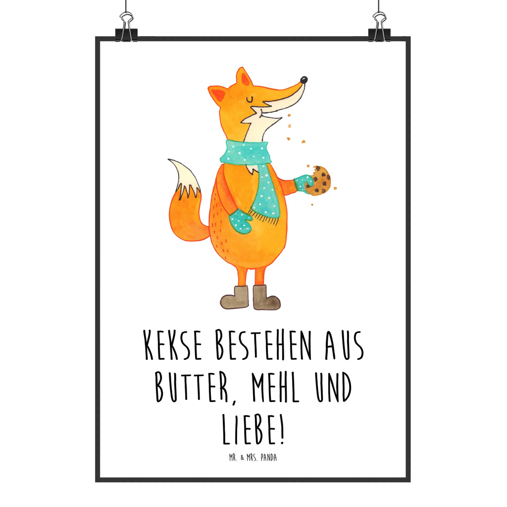 Poster Fuchs Keks Plakat, Poster, grafikposter, Wandposter, Bild für Wand, Bild, Wanddekoration, kunstposter, kunstdruck poster, kunst für die wand, drucke, Mr. & Mrs. Panda Poster, Deko Bild, Wanddeko Bild, wanddruck, Kunstdruck, Designposter, Wandbild, Posterdruck, Wandschmuck, wanddeko, wandkunst, Fuchs, Füchse, Weihnachtszeit, Backen Spruch, Liebe, Plätzchen, Winter, Kekse, Küche Deko