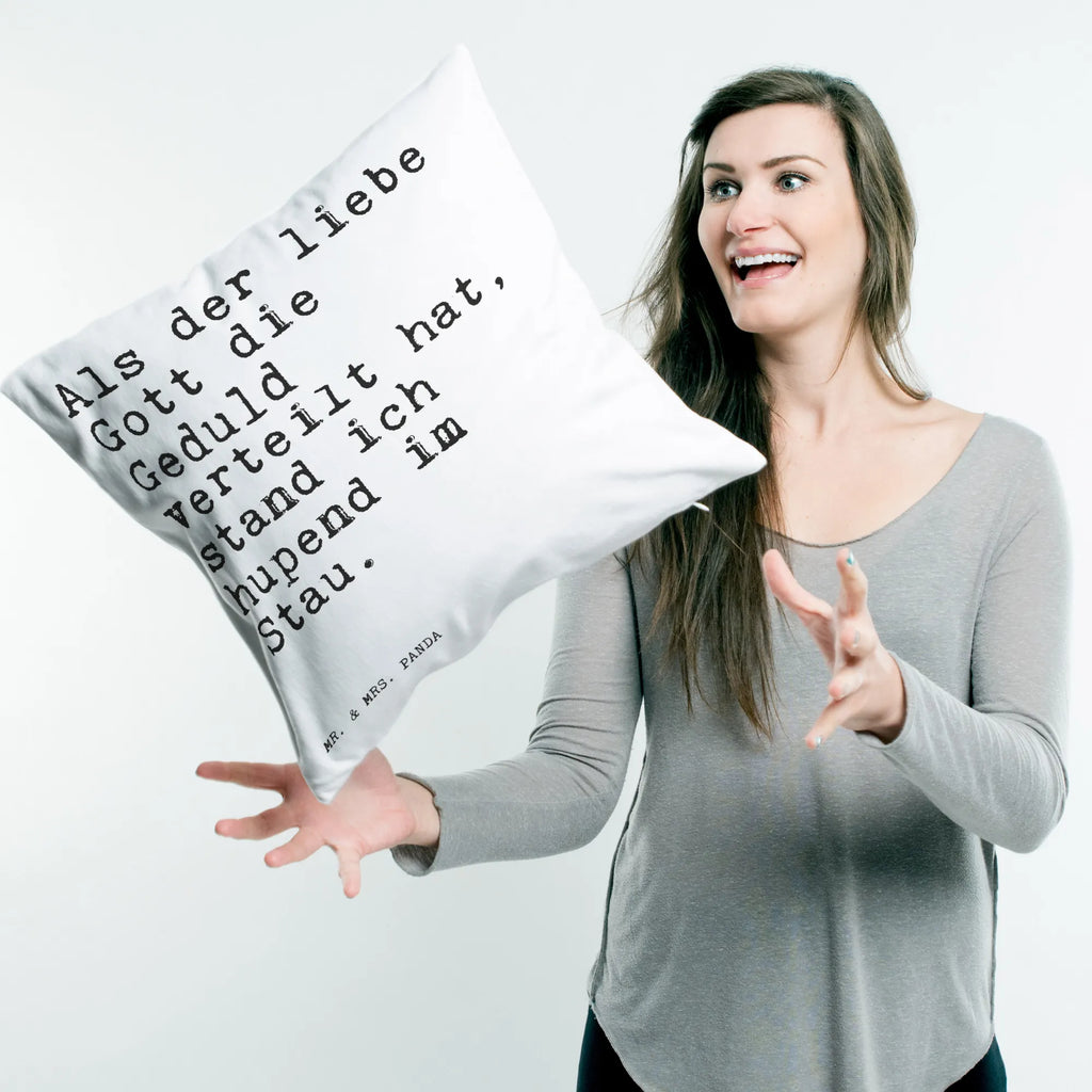 Cushion Als der liebe Gott... sofa, bed, couch, 40x40, pillows, Pillow, fluffy, pad, pillow case, bedroom, settee, 40 x 40, cushion, soft, saying, sayings, funny, wisdom, quotes, Sayings Proverbs Wisdom Quotes Funny Wisdom Words