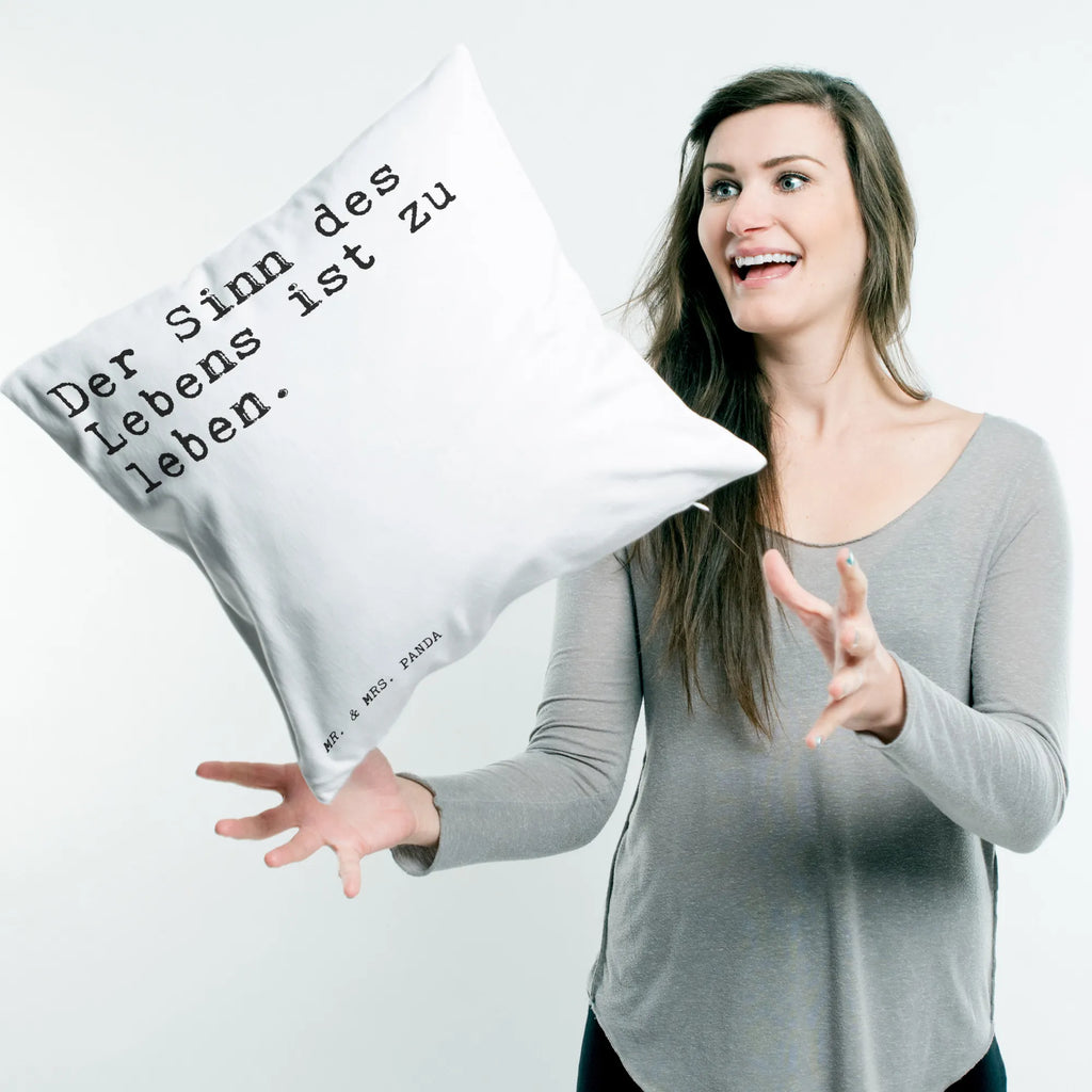 Cushion Der Sinn des Lebens... Pillow, pillows, 40 x 40, settee, sofa, 40x40, bedroom, cushion, bed, pillow case, fluffy, soft, pad, couch, saying, sayings, funny, wisdom, quotes, Sayings Proverbs Wisdom Quotes Funny Wisdom Words
