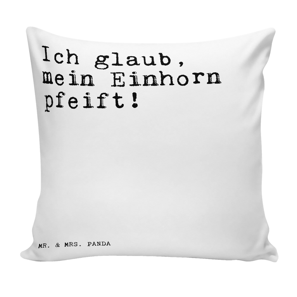 40x40 poduszka Ich glaub, mein Einhorn... Przysłowie, przysłowia, zabawne przysłowia, mądrości, cytaty, prezenty z przysłowiami