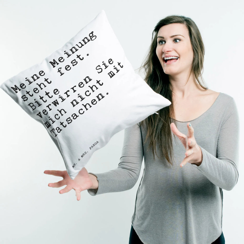 Cushion Meine Meinung steht fest.... 40 x 40, pillow case, 40x40, settee, cushion, couch, soft, bedroom, pillows, pad, Pillow, sofa, bed, fluffy, saying, sayings, funny, wisdom, quotes, Sayings Proverbs Wisdom Quotes Funny Wisdom Words