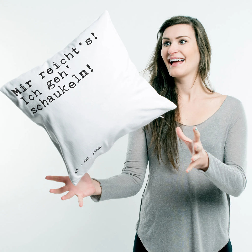 Cushion Mir reicht's! Ich geh'... pillows, settee, soft, couch, Pillow, bedroom, 40 x 40, cushion, bed, pad, fluffy, 40x40, sofa, pillow case, saying, sayings, funny, wisdom, quotes, Sayings Proverbs Wisdom Quotes Funny Wisdom Words