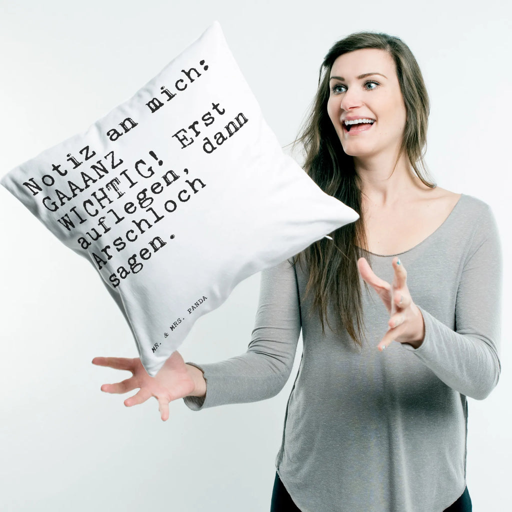 40x40 poduszka Notiz an mich: GAAANZ... Przysłowie, przysłowia, zabawne przysłowia, mądrości, cytaty, prezenty z przysłowiami