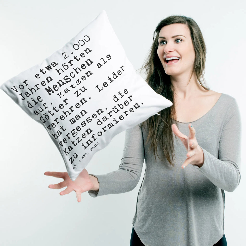 40x40 poduszka Vor etwa 2.000 Jahren... Przysłowie, przysłowia, zabawne przysłowia, mądrości, cytaty, prezenty z przysłowiami