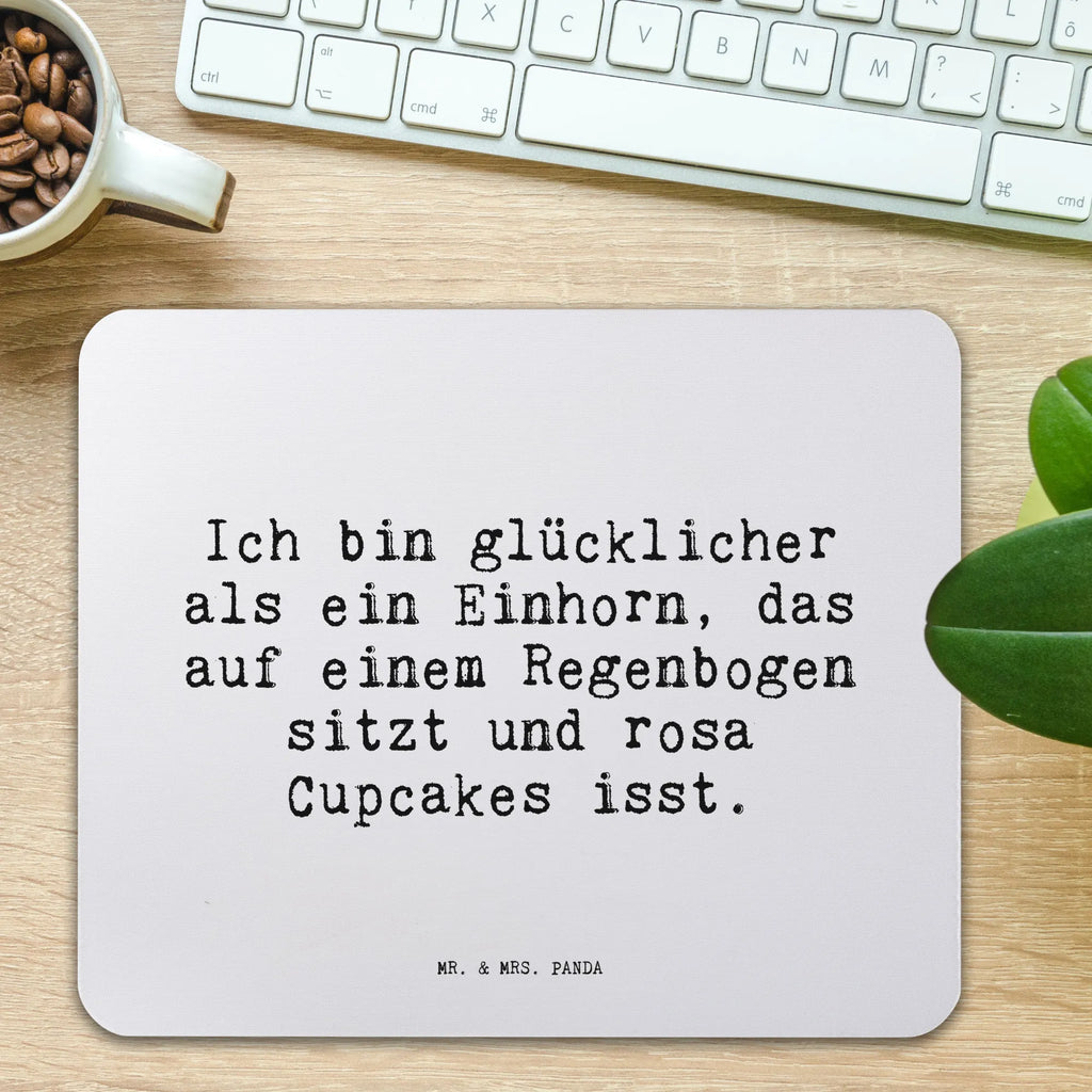 Mouse mat Ich bin glücklicher als... Work, Student, Study, Office, Motif, fun, Gift, Print, PC, Mouse Pad, mousepad, Pad, saying, Mouse, sayings, funny, wisdom, quotes, Sayings Proverbs Wisdom Quotes Funny Wisdom Words