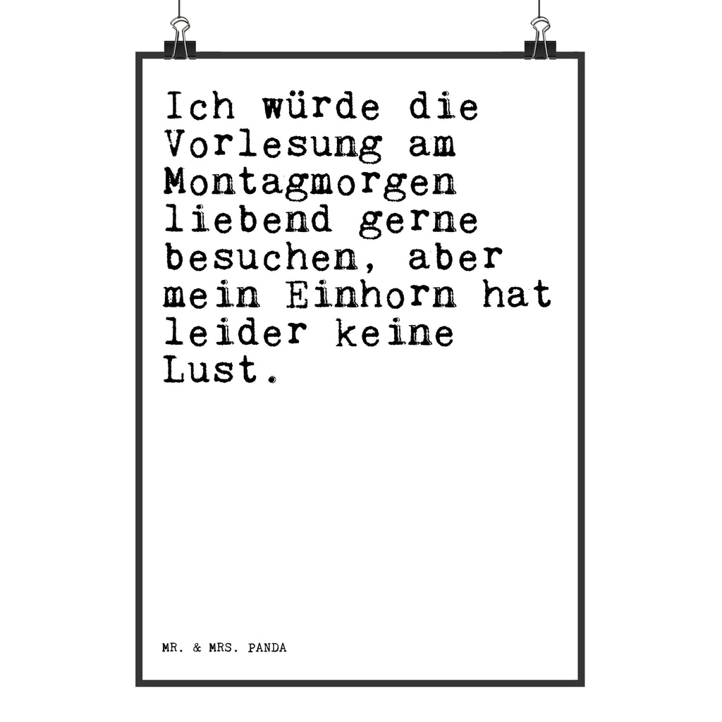 Poster Ich würde die Vorlesung... saying, sayings, funny, wisdom, quotes, Sayings Proverbs Wisdom Quotes Funny Wisdom Words