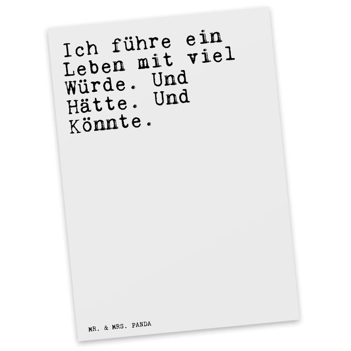 Postkarte Ich führe ein Leben...