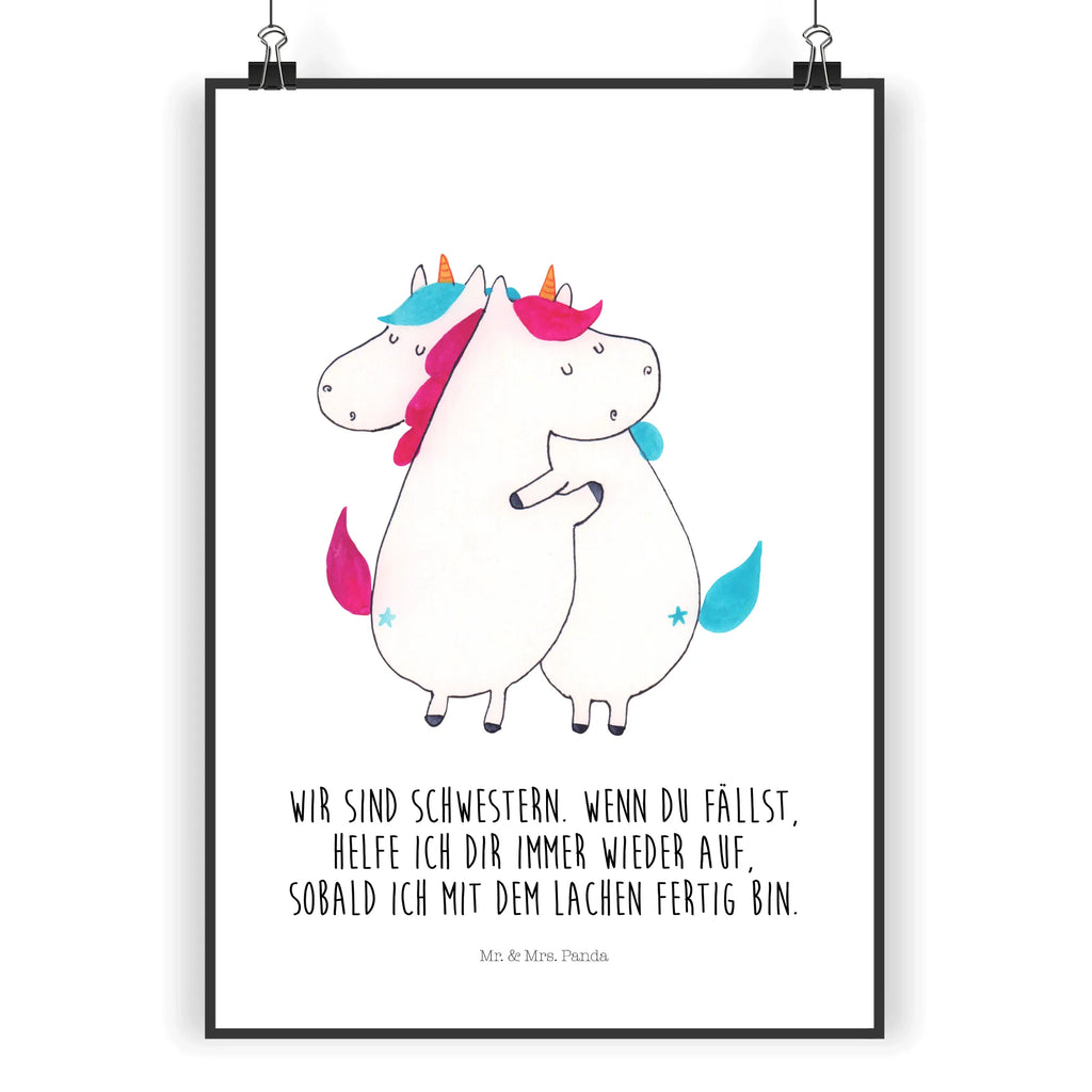 Poster Einhörner Umarmen wanddruck, Bild, Deko Bild, wandkunst, Wandschmuck, grafikposter, kunstdruck poster, Wanddeko Bild, Bild für Wand, Wandposter, Mr. & Mrs. Panda Poster, Plakat, Posterdruck, Designposter, Wanddekoration, kunstposter, Poster, drucke, Wandbild, wanddeko, Kunstdruck, kunst für die wand, Einhorn Deko, Einhörner, Einhorn, Unicorn, Liebe, BFF, Sister, Familie, Geschwister, Schwestern, Schwester, Freundinnen, Freundin