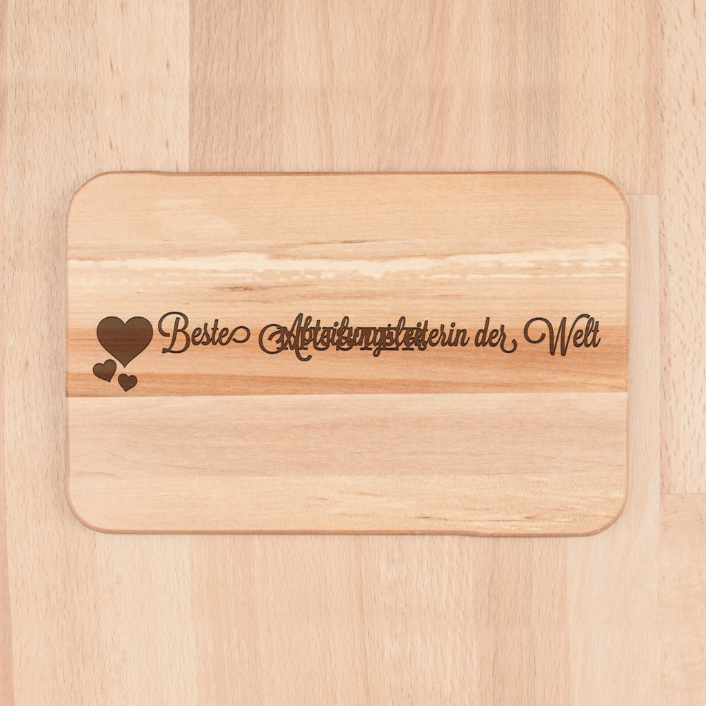 Śniadaniowa deska Abteilungsleiterin Frühstücksbrett, Frühstücksbrettchen, Schneidebrett, Schneidebrett Holz, Holzbrett, Küchenbrett, Herz Liebe Verliebt Dankeschön Geburtstag Bester Beste Bedanken