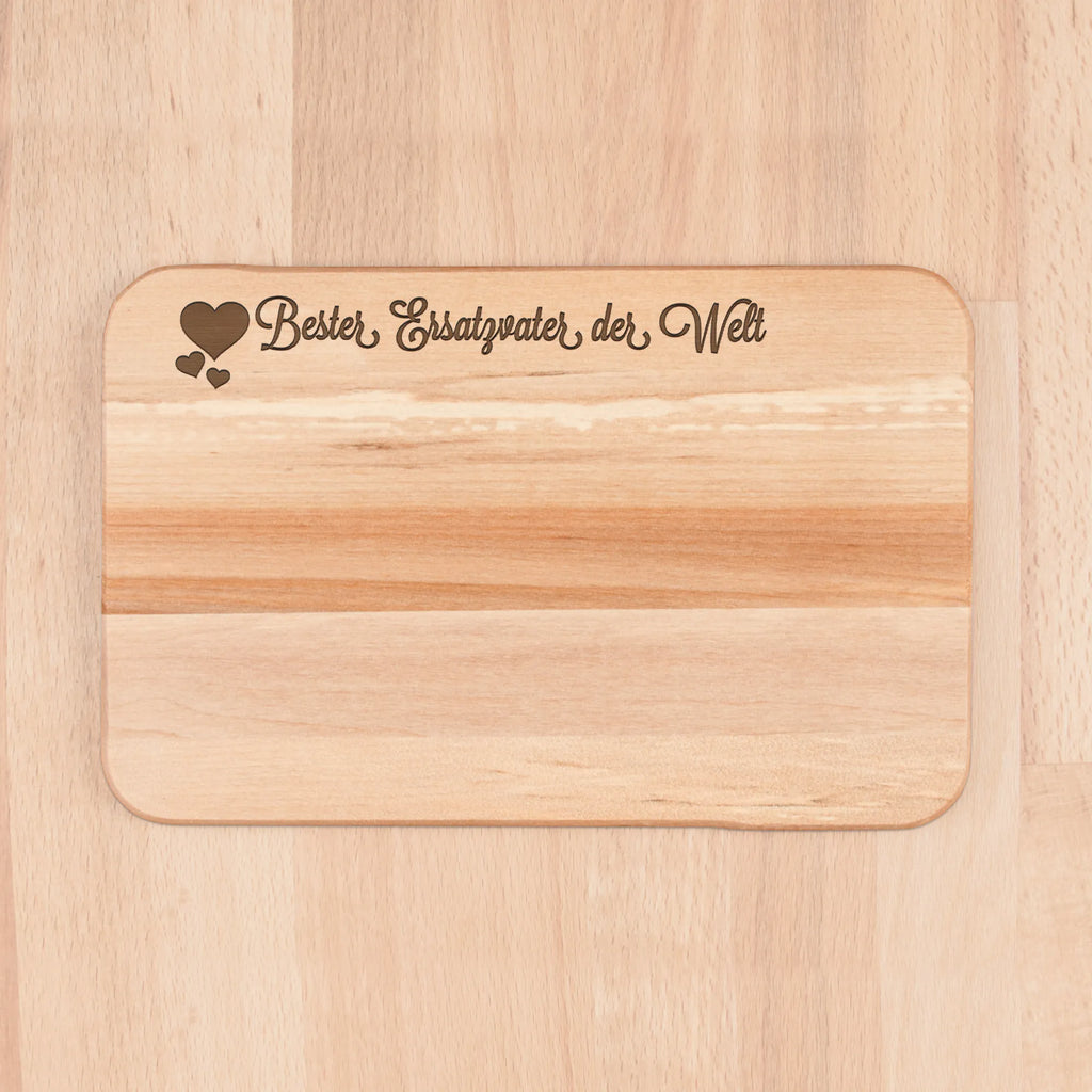 Frühstücksbrett Ersatzvater Holzbrett, Frühstücksbrett, Küchenbrett, Frühstücksbrettchen, Schneidebrett, Schneidebrett Holz, Herz Liebe Verliebt Dankeschön Geburtstag Bester Beste Bedanken