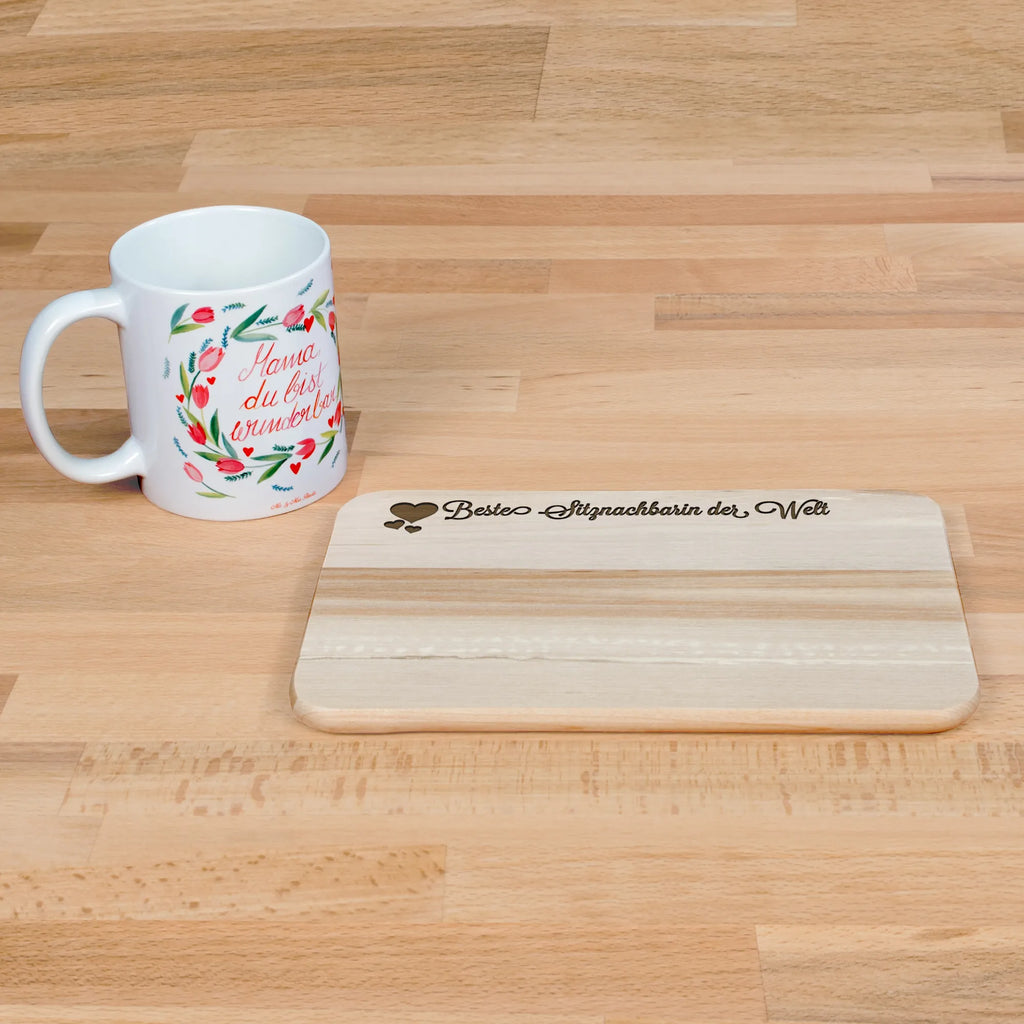 Serving board Sitznachbarin Board, breakfast board, cutting board, Heart Love In Love Thank You Birthday Best Best Thank You