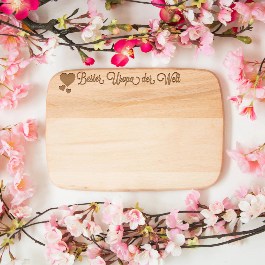 Schneidebrett Uropa Frühstücksbrett, Schneidebrett, Schneidebrett Holz, Holzbrett, Frühstücksbrettchen, Küchenbrett, Herz Liebe Verliebt Dankeschön Geburtstag Bester Beste Bedanken