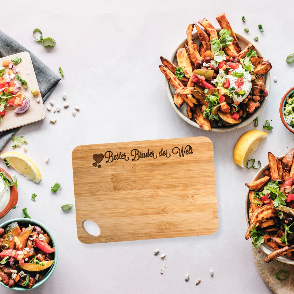 Holzbrettchen Bruder Holzbrettchen, Brett, Frühstücksbrett, Servierbrett, Küchenbrett, Holzbrett, Schneidebrett, Hackbrett, Herz Liebe Verliebt Dankeschön Geburtstag Bester Beste Bedanken