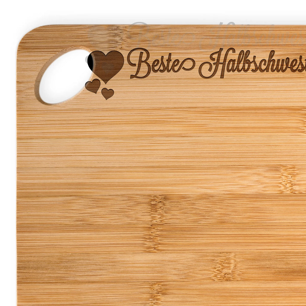 Holzbrettchen Halbschwester Holzbrettchen, Küchenbrett, Frühstücksbrett, Schneidebrett, Hackbrett, Servierbrett, Brett, Holzbrett, Herz Liebe Verliebt Dankeschön Geburtstag Bester Beste Bedanken