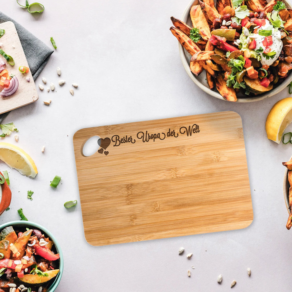 Bamboo chopping board Uropa nature, carving board, robust, dulcimer, solid, breakfast board, board, cutting block, slices, bamboo, breakfast, kitchen board, kitchen, wood, cutting board, engraving, Heart Love In Love Thank You Birthday Best Best Thank You