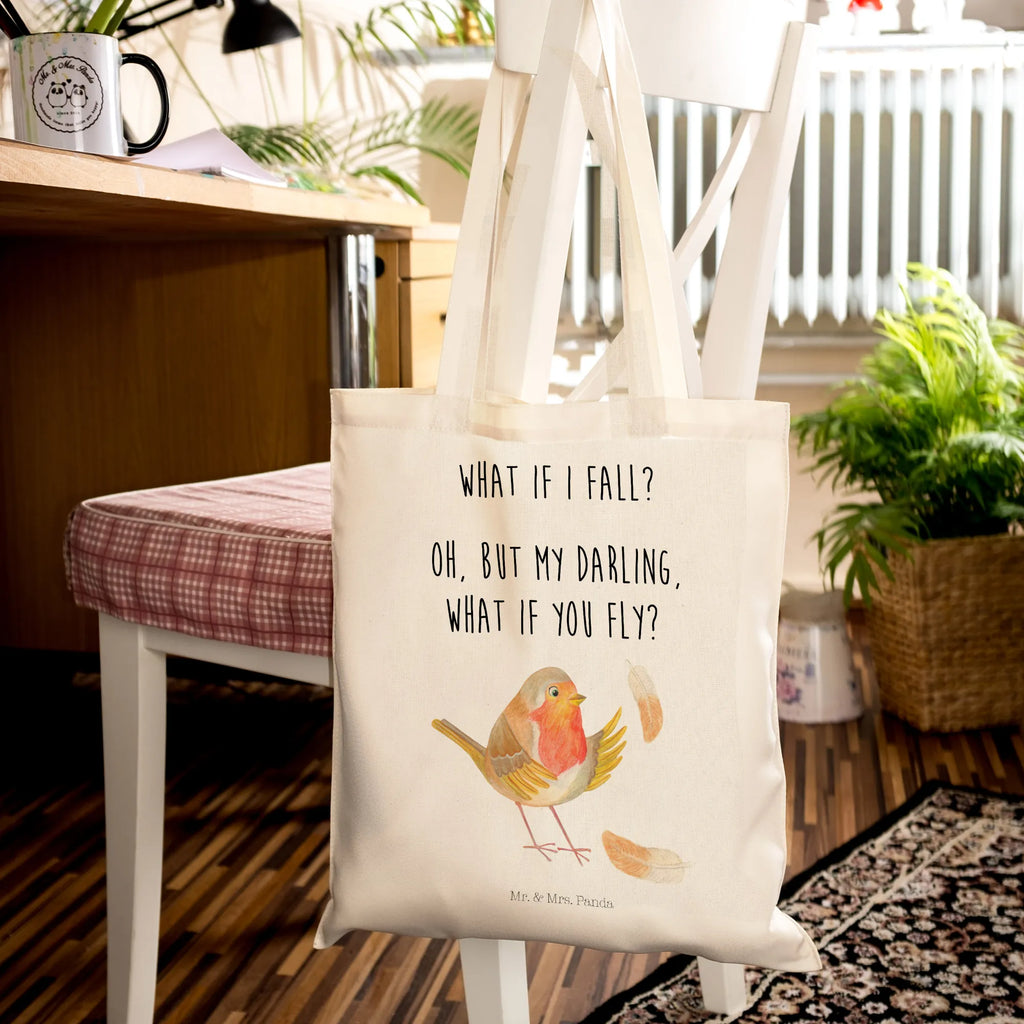 Tote bag robin feathers