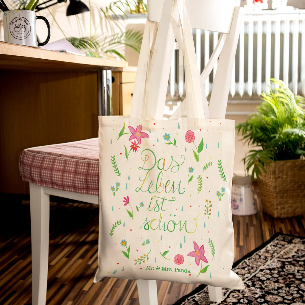 Tote bag Flower Life shopper, jute bag, pouch, Carrier bag, bag, cloth bag, cotton bag, shoulder bag, shopping bag, Nature, joy of life, love, Flowers, Being happy, Life is beautiful, Motivation saying, Saying about life