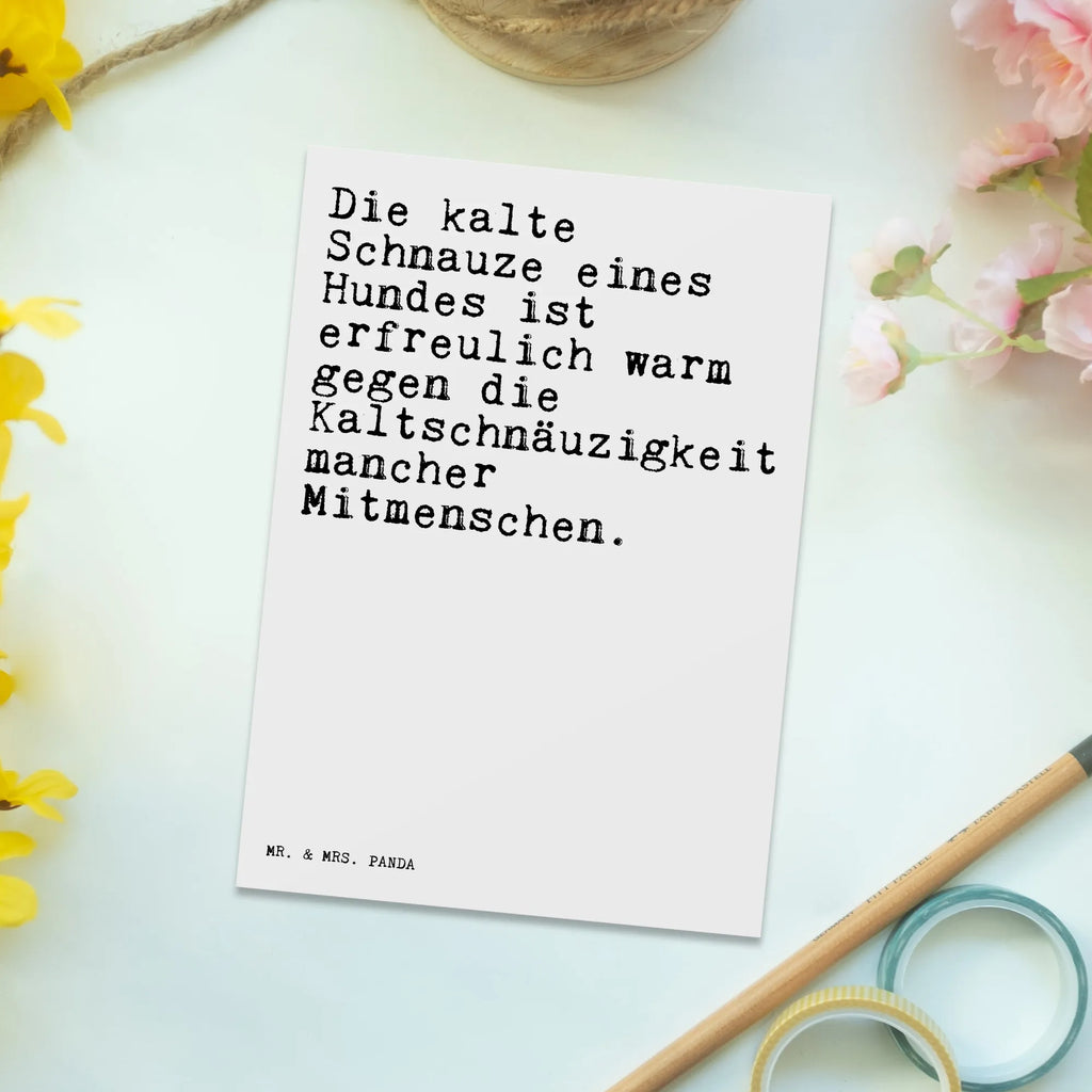 Postcard Die kalte Schnauze eines... paper, card, Postcard, invitation, gift, letter, postcards, invitation card, gift card, saying, sayings, funny, wisdom, quotes, Sayings Proverbs Wisdom Quotes Funny Wisdom Words