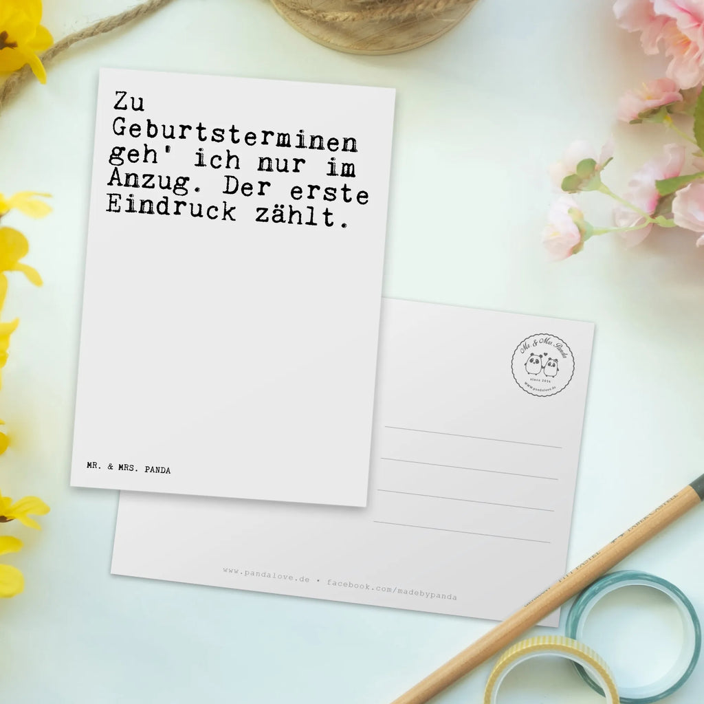 Postcard Zu Geburtsterminen geh' ich... invitation, postcards, invitation card, Postcard, gift card, gift, card, letter, paper, saying, sayings, funny, wisdom, quotes, Glizzer Spell Proverbs Wisdom Quotes Funny Wisdom Words
