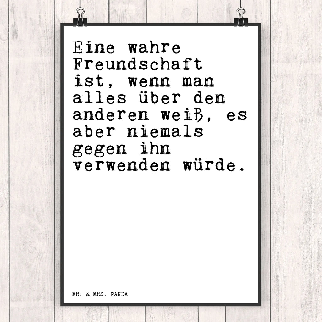 Poster Eine wahre Freundschaft ist,... Poster, Wandposter, Bild, Wanddeko, Küchenposter, Kinderposter, Wanddeko Bild, Raumdekoration, Wanddekoration, Handgemaltes Poster, Mr. & Mrs. Panda Poster, Designposter, Kunstdruck, Posterdruck, Spruch, Sprüche, lustige Sprüche, Weisheiten, Zitate, Spruch Geschenke, Spruch Sprüche Weisheiten Zitate Lustig Weisheit Worte