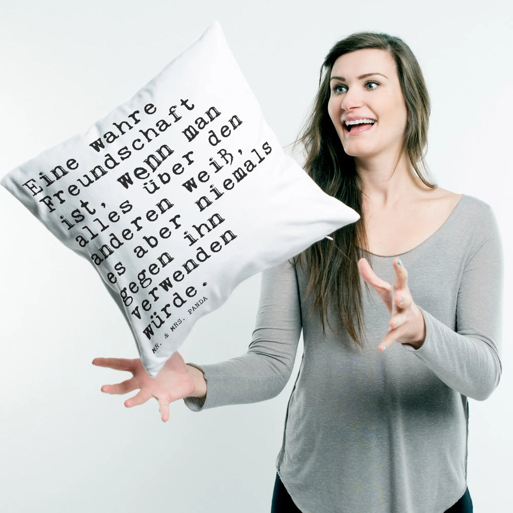 Cushion Eine wahre Freundschaft ist,... couch, 40x40, pillows, soft, 40 x 40, pad, bed, pillow case, bedroom, fluffy, sofa, Pillow, settee, cushion, saying, sayings, funny, wisdom, quotes, Sayings Proverbs Wisdom Quotes Funny Wisdom Words