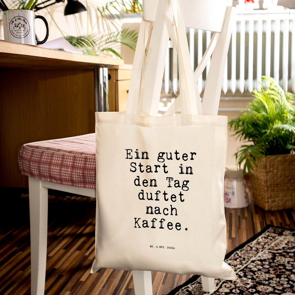 Tote bag Ein guter Start in... cotton bag, shopper, jute bag, bag, Carrier bag, shoulder bag, pouch, shopping bag, cloth bag, saying, sayings, funny, wisdom, quotes, Sayings Proverbs Wisdom Quotes Funny Wisdom Words