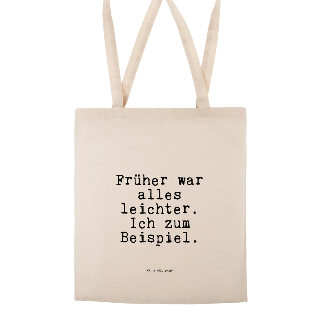 Tragetasche Früher war alles leichter.... Tragetasche, Umhängetasche, Strandtasche, Einkaufstasche, Shopper, Stoffbeutel, Schultertasche, Laptoptasche, Jutebeutel, Badetasche, Beutel, Beuteltasche, Jutetasche, Einkaufstüte, Tasche, Stofftasche, Spruch, Sprüche, lustige Sprüche, Weisheiten, Zitate, Spruch Geschenke, Spruch Sprüche Weisheiten Zitate Lustig Weisheit Worte
