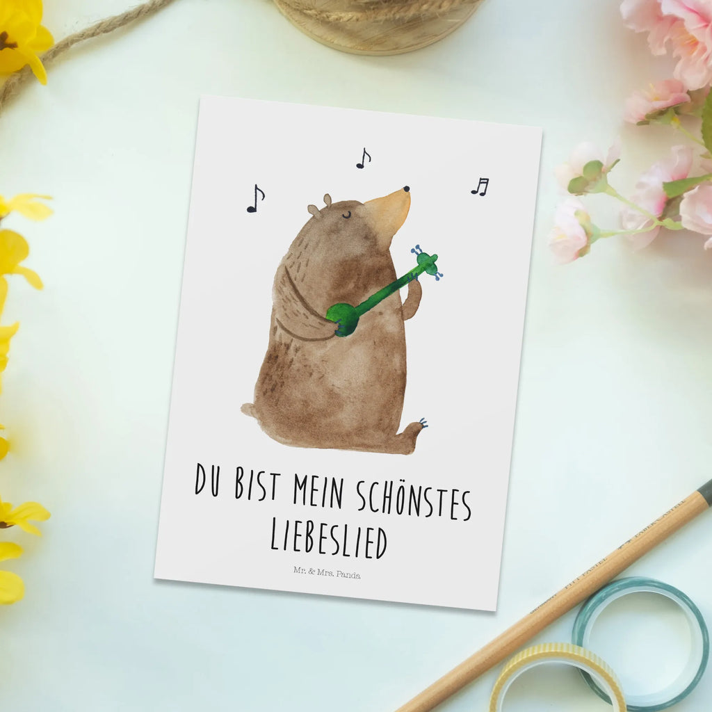 Postkarte Bär Lied Postkarte, Dankeskarte, Ansichtskarten, Einladung Geburtstag, Ansichtskarte, Karte, Grußkarte, Einladungskarte, Einladung, Geburtstagskarte, Geschenkkarte, Einladungskarten Geburtstag, Bär, Teddy, Teddybär, Partner, Liebe, Spruch, Valentine, Liebeslied, Bärchen, Lied, Valentinstag, Frau, Geschenk, Bear, Song, Herz, Freundin