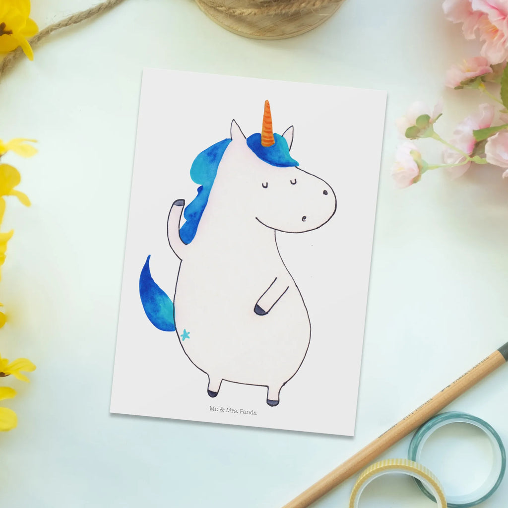 Postkarte Einhorn Mann Fotokarte, Motivkarte, einzelkarte, Postkarte, Kunstkarten, kunstkarte, Designkarte, spruchkarte, Grußkarte, Ansichtskarten, Postkarten, Ansichtskarte, bildkarte, Unicorn, Einhorn, Einhörner, Einhorn Deko, BFF, Familie, Freundin, Bester Freund, Cool, Beste, Hübsch, Party, Mann