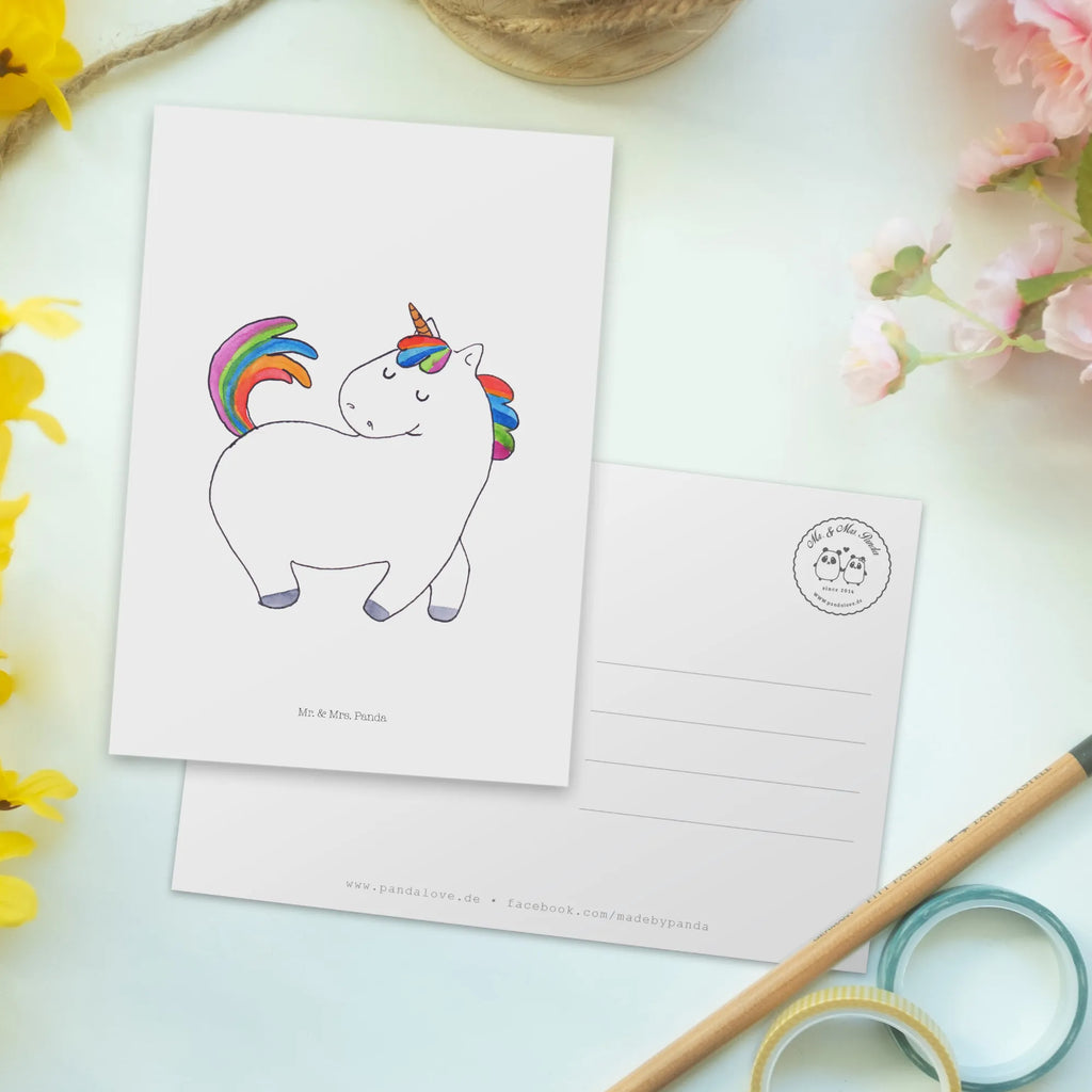 Postcard unicorn Swagger card, postcards, invitation, paper, gift, invitation card, letter, gift card, Postcard, unicorn, unicorns, different, riding gift, riding, girlfriend, riding present, equestrian, proud, Unicorn, horse