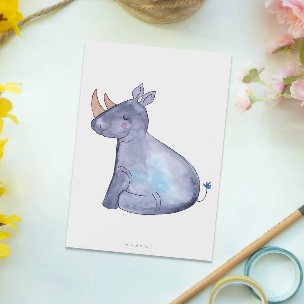 Postcard unicorn rhino Postcard, card, gift card, invitation card, postcards, paper, invitation, gift, letter, unicorn, unicorns, Unicorn, glitter, funny, rhino, witty, funny saying, rhinoceros, unicorn saying, unicornpower, unicorn love, zoo, rainbow