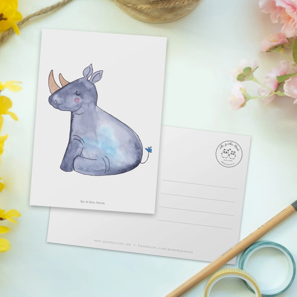 Postcard unicorn rhino Postcard, card, gift card, invitation card, postcards, paper, invitation, gift, letter, unicorn, unicorns, Unicorn, glitter, funny, rhino, witty, funny saying, rhinoceros, unicorn saying, unicornpower, unicorn love, zoo, rainbow