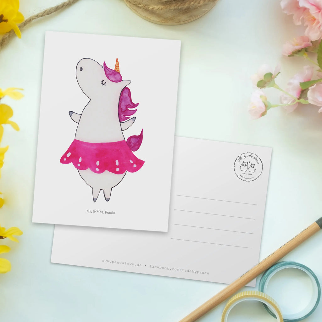 Postcard unicorn ballerina Geschenkkarte, Einladungskarte, Geburtstagskarte, Ansichtskarte, Karte, Postkarte, Grußkarte, Ansichtskarten, Einladung, Einladung Geburtstag, Dankeskarte, Einladungskarten Geburtstag, Einhorn, Einhörner, Einhorn Deko, Unicorn, Wohnung, Spaß, Tanzen, Party, Geburtstag, Ballerina, Tänzerin, Feiern, Lebensfreude, Lebenslust
