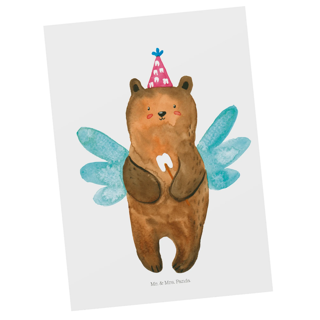 Postkarte Bär Zahnfee Postkarte, Fotokarte, Kunstkarten, kunstkarte, Ansichtskarte, Postkarten, einzelkarte, Motivkarte, Ansichtskarten, spruchkarte, Designkarte, Grußkarte, bildkarte, Teddy, Teddybär, Bär, Fee, Milchzahn, Zahnfee, Erster Zahn