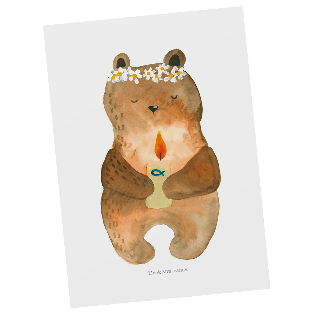 Postcard bear communion Ansichtskarten, Einladungskarten Geburtstag, Grußkarte, Karte, Dankeskarte, Geburtstagskarte, Postkarte, Einladung, Einladung Geburtstag, Geschenkkarte, Einladungskarte, Ansichtskarte, Bär, Teddy, Teddybär, katholisch, Kommunion, Taufkerze, Gottes Segen
