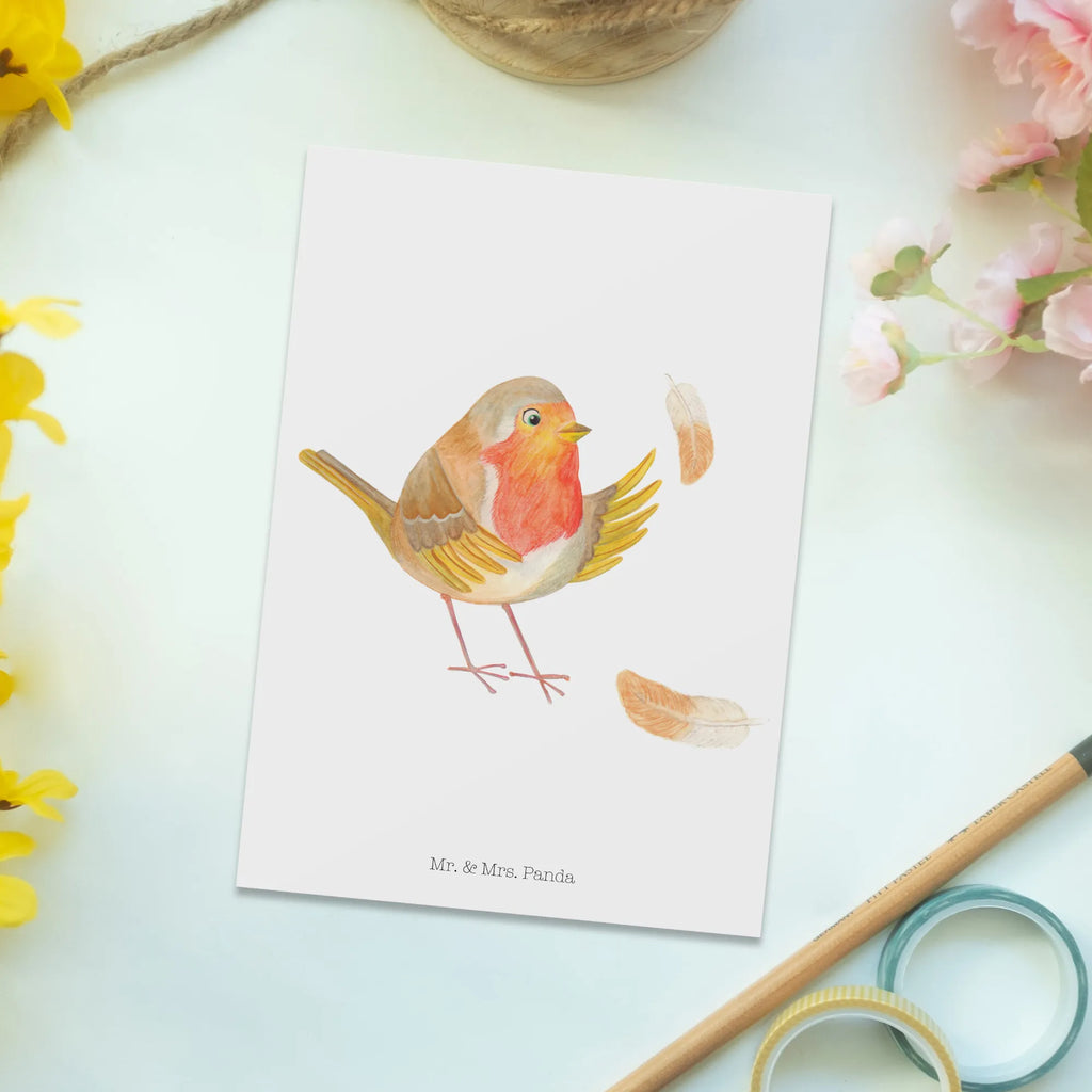 Postcard robin feathers Ansichtskarten, Designkarte, kunstkarte, Postkarte, Fotokarte, Motivkarte, bildkarte, Postkarten, Kunstkarten, Ansichtskarte, einzelkarte, Grußkarte, spruchkarte, Tiere, Tiermotive, Lustige Sprüche, Gute Laune, Spruch Mut, fliegen, Vogel, Rotkehlchen, Motivation Sprüche, Motivationsbilder, What If I Fall, Spruch Motivation