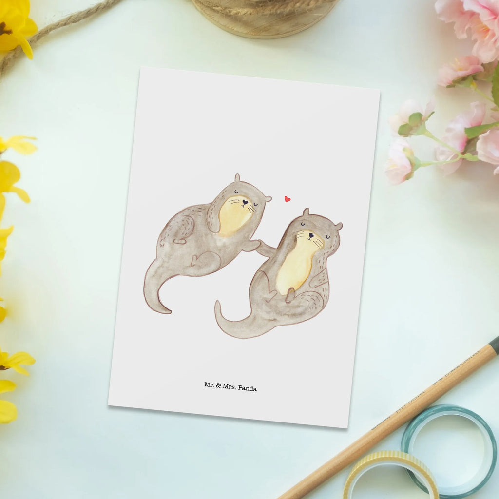 Postkarte Otter Hände halten Postkarte, Designkarte, einzelkarte, Ansichtskarten, spruchkarte, kunstkarte, bildkarte, Ansichtskarte, Kunstkarten, Postkarten, Motivkarte, Fotokarte, Grußkarte, Seeotter, Fischotter, Otter, Otter Seeotter See Otter