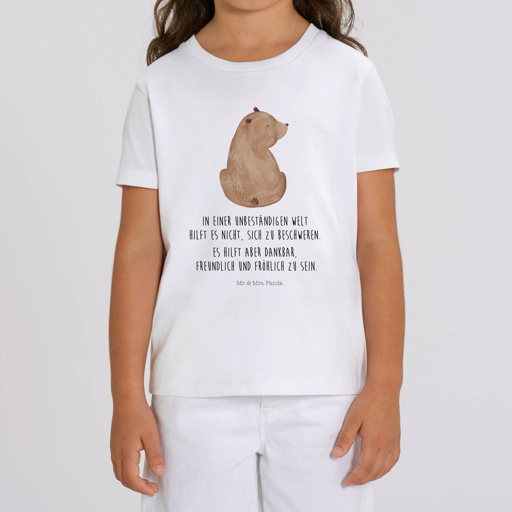 Organic Kinder T-Shirt Bär Schulterblick Kinder T-Shirt, Kinder T-Shirt Mädchen, Kinder T-Shirt Jungen, Bär, Teddy, Teddybär, Selbstachtung, Weltansicht, Motivation, Bären, Bärenliebe, Weisheit