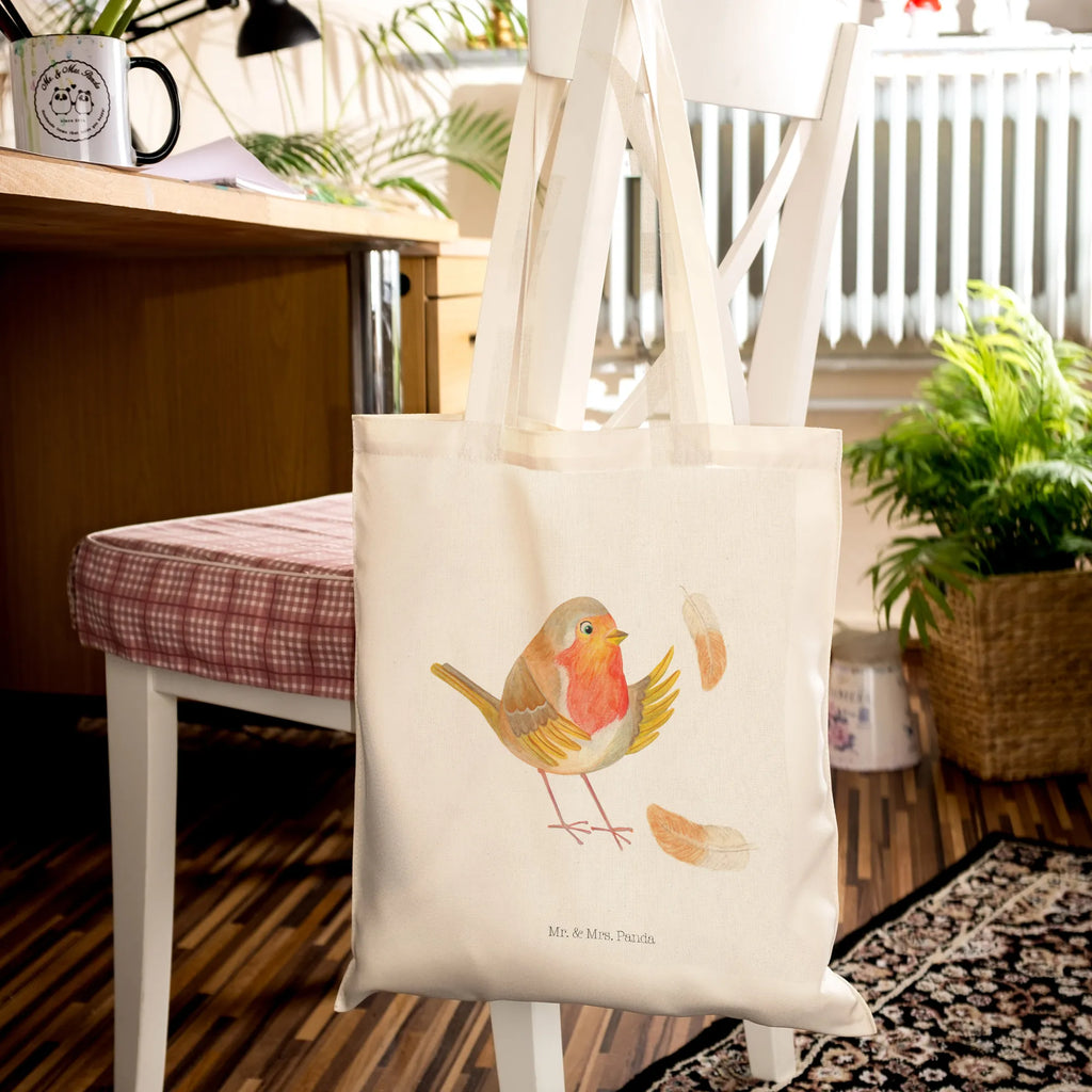 Tote bag robin feathers