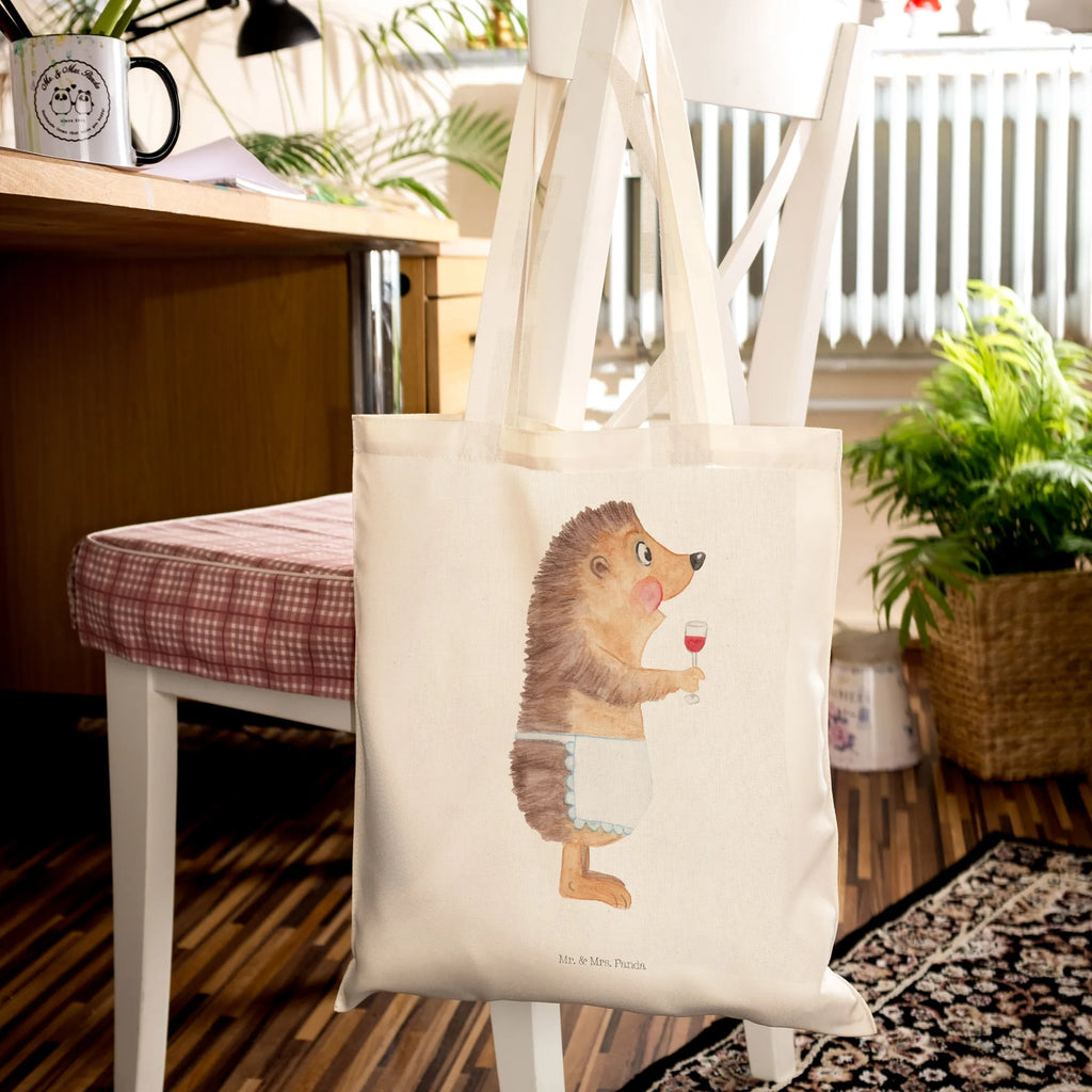Tote bag Hedgehog wine Beuteltasche, Einkaufstüte, Umhängetasche, Strandtasche, Tragetasche, Laptoptasche, Badetasche, Stoffbeutel, Jutebeutel, Stofftasche, Shopper, Jutetasche, Tasche, Schultertasche, Einkaufstasche, Beutel, Tiermotive, Gute Laune, lustige Sprüche, Tiere, Rotwein, Wein trinken, Weißwein, Weinglas, Geschenk Weinliebhaber, Geschenk Weintrinker, Wein Deko, Igel, Wein Spruch
