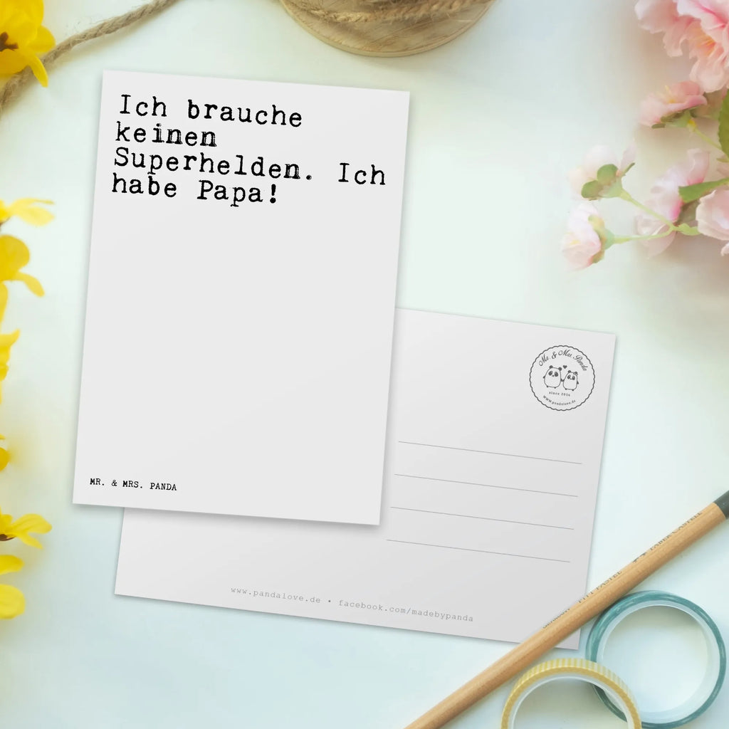 Pocztówka Ich brauche keinen Superhelden.... Karte, Postkarte, Einladung Geburtstag, Dankeskarte, Grußkarte, Geburtstagskarte, Ansichtskarten, Geschenkkarte, Ansichtskarte, Einladungskarten Geburtstag, Einladung, Einladungskarte, Spruch, Sprüche, lustige Sprüche, Weisheiten, Zitate, Spruch Geschenke, Spruch Sprüche Weisheiten Zitate Lustig Weisheit Worte
