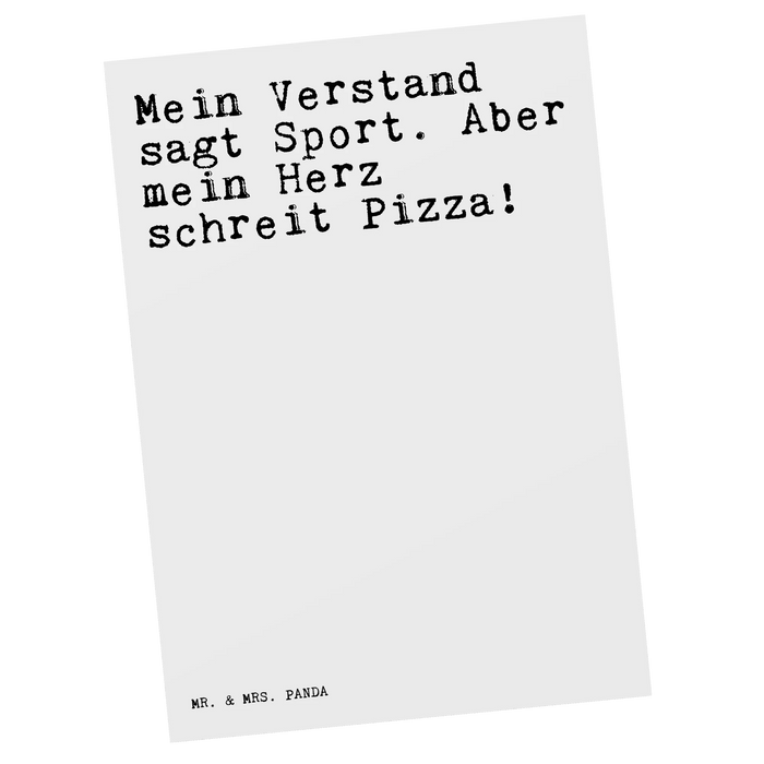 Postcard Mein Verstand sagt Sport....