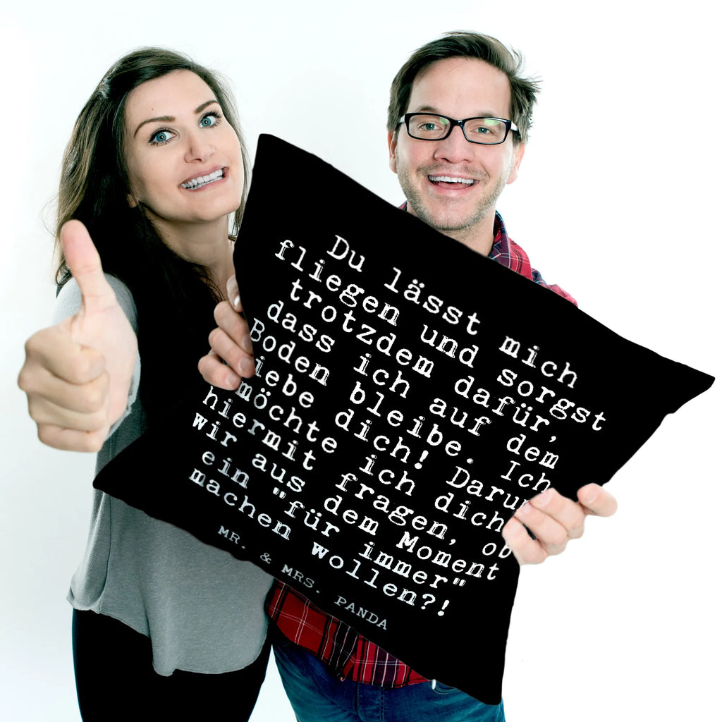 Cushion Du lässt mich fliegen... pillows, pad, couch, Pillow, 40x40, soft, settee, 40 x 40, bed, pillow case, bedroom, cushion, fluffy, sofa, saying, sayings, funny, wisdom, quotes, Glizzer Spell Proverbs Wisdom Quotes Funny Wisdom Words
