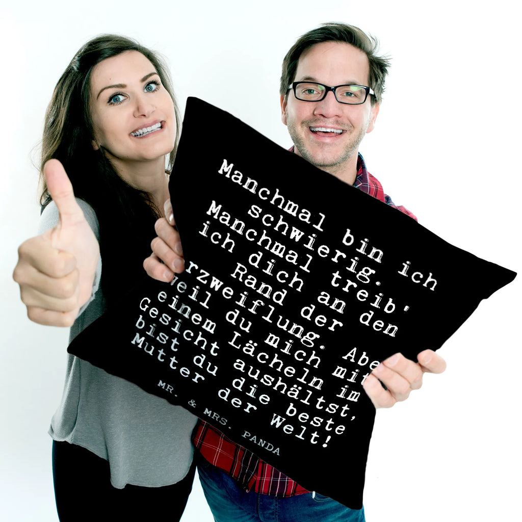 Cushion Manchmal bin ich schwierig.... bed, pad, pillow case, bedroom, Pillow, sofa, 40x40, 40 x 40, cushion, couch, soft, settee, fluffy, pillows, saying, sayings, funny, wisdom, quotes, Glizzer Spell Proverbs Wisdom Quotes Funny Wisdom Words